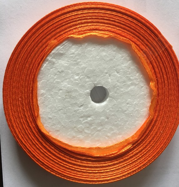 Saténová stuha 1cm oranžová