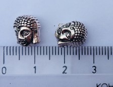 Buddha korálek kovový