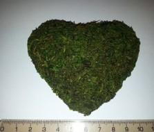 Srdce potažené mechem 11cm