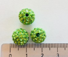 Shamballa kuličky zelená 10mm