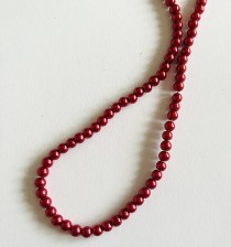 Voskové perly 4mm červená
