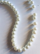 Voskové perly 6mm bílé