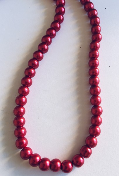 Voskové perly 6mm červená